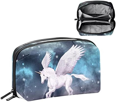 Galaxy Space Unicorn Makeup Bag Zipper Bolsa Travel Organizador cosmético para mulheres e meninas