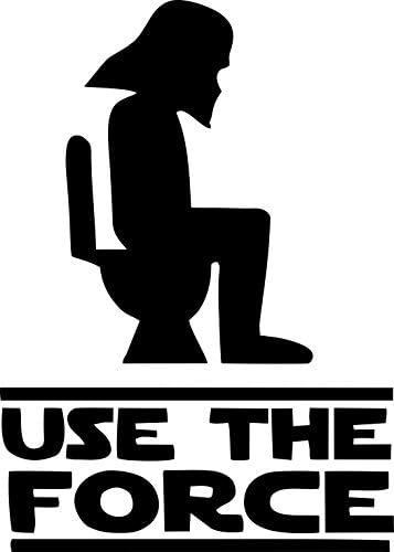 Use a força - com Darth Vader Head - 6 x 8 polegadas - banheiro engraçado banheiro/banheiro/banheiro - decalques