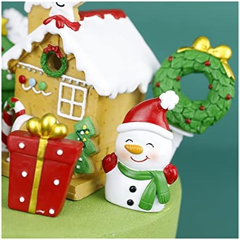 Decorações de Natal Pifude Papai Noel Ornamento Decoração Acessórios para Bolo Resina Ornamento de Natal