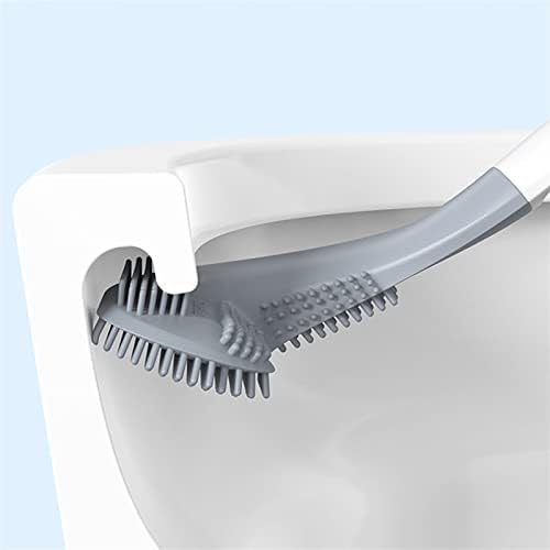 Escova de vaso sanitário de cama, pincéis de vaso sanitário de silicone com suporte de suporte