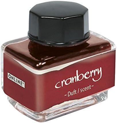 On -line 17066/3 tinta dos sentidos Cranberry, cor de tinta vermelha, com perfume, garrafa de tinta 15 ml, em