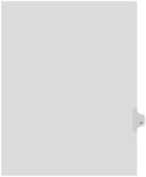 Kleer-FAX tamanho de carta de carta Divisores de índice de carta, aba lateral, 1/6 de 26º corte, 25 folhas