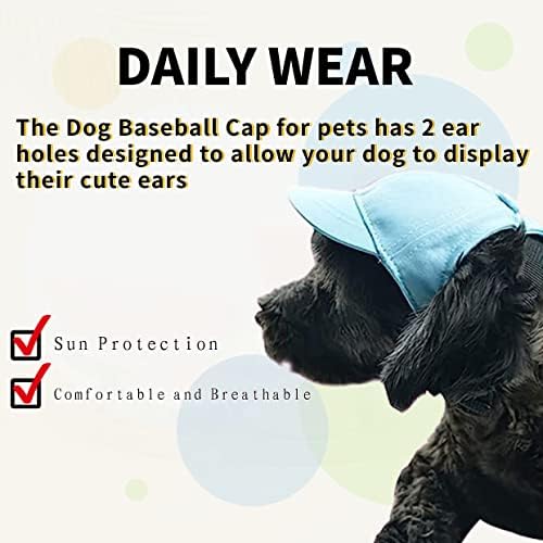 Baseball Hat Hat Dog Hat Sun Cap boné de beisebol Capé de pet -tear chapéus para cães para pequenos médios