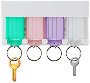 Tags -chave, 4 Pacote de etiquetas de identificação de teclas de plástico resistentes com janela