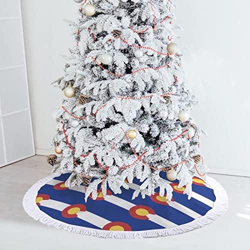 Salia de árvore de natal da bandeira do Colorado Ornamentos de peste da árvore da árvore para decorações